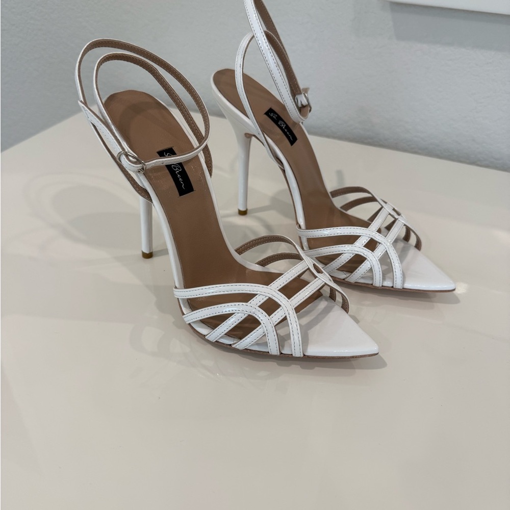 White elegant heels